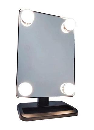 Дзеркало з підсвічуванням lamp cosmetie mirror 360, яскраве дзеркало з led підсвічуванням vh-35