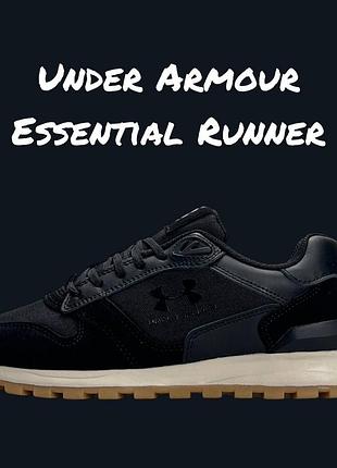 Under armour essential runner black beige 5