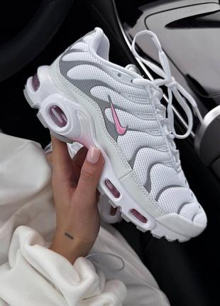 Кроссовки женские nike max tn plus white grey pink