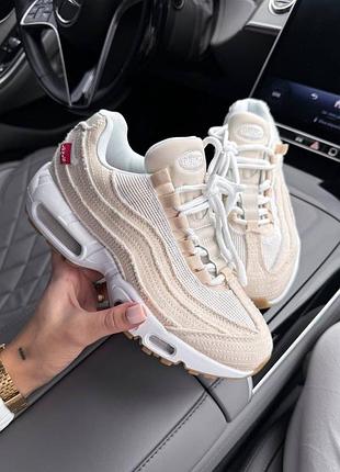 Кросівки жіночі nike air max 95 x levi’s beige