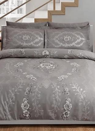 Постельное белье tac louvre gri сатин deluxe евро