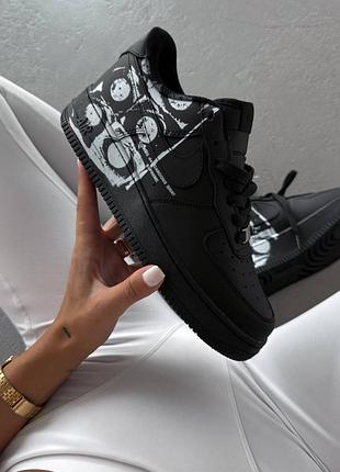 Кроссовки женские nike air force 1 low comme des garcons black