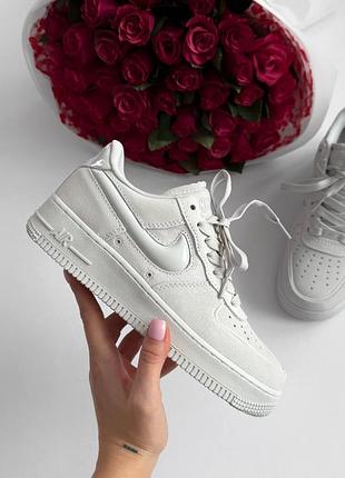Кроссовки женские nike air force wolf grey suede