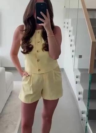Жилетка zara из льна.