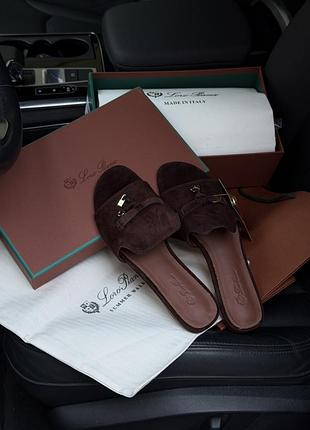 ⭐️ loro piana summer charms sandal suede pecora nera 41