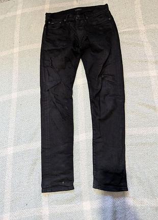 Черные мужские джинсы polo ralph lauren (размер 30x32 / оригинал / sullivan slim / stretch)