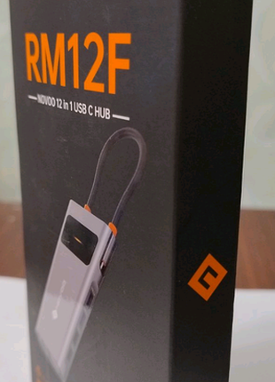 Usb-c хаб novoo rm12f 12-in-1 / док-станція для ноутбука та смартфона