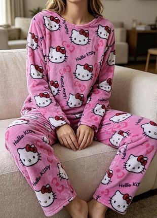 Уцінка!!! піжама hello kitty плюшевпя пижама hello kitty