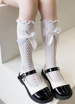 Дитячі білі  гольфи з бантом coquette lolita
