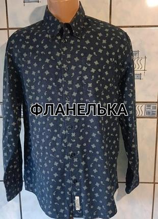 Чоловіча фланеліва сорочка у принт