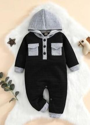 Стильный стеганый комбинезон (ромпер) shein 74р 8009 в