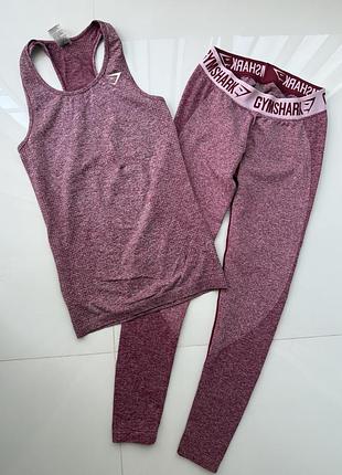 Спортивний костюм комплект gymshark m майка та легінси