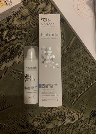 Сироватка для обличчя biotrade pure skin з гіалуроновою кислотою та ніацинамідом для інтенсивного зволоження шкіри, 30 мл