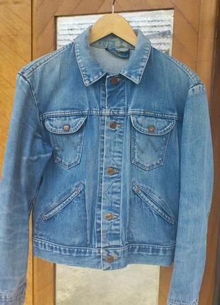 Культова джинсова куртка wrangler, ментальта, 80-года.р-38.пог-54 см,рукав-60 см правильна. класика вінтаж