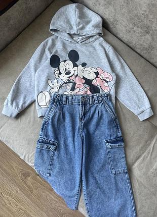 Комплект костюм (худі з мінні h&m, джинси)