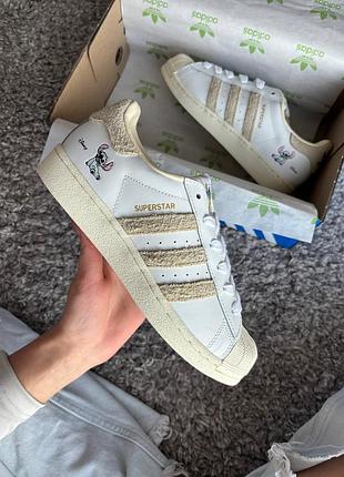 Кеди жіночі adidas superstar cloud white disney stitch