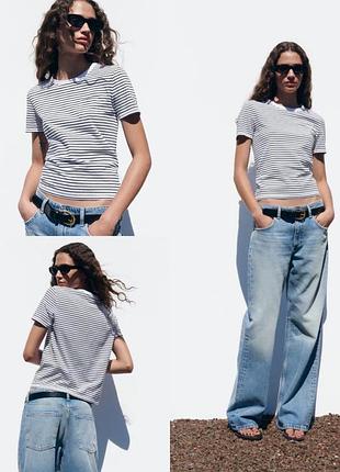 Новая футболка в полоску zara