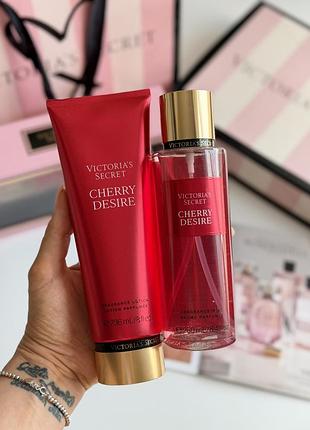 Спрей та лосьйон для тіла cherry desire victoria’s secret