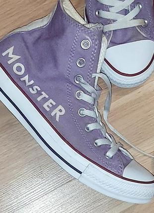 Кеди converse chuck taylor all star monster, фиолетовые, 40 р. unisex