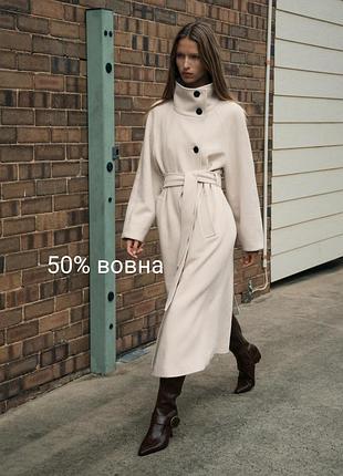 Пальто из фактурной ткани zara original spain пальто зара