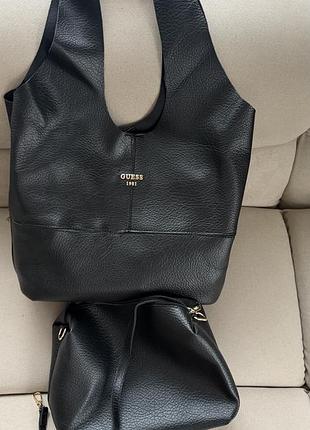 Шопер гесс guess жіночий шкіряний