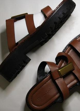 Шкіряні сандалі massimo dutti коричневі, розмір 38