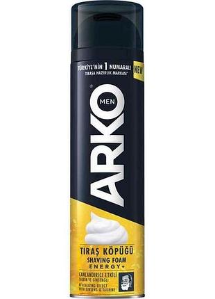 Пена для бритья 200мл энерджи для мужчин тм arko