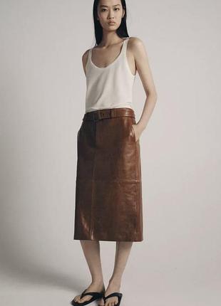 Шкіряна спідниця zara limited edition