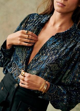 Невагома натуральна синя блуза sezane