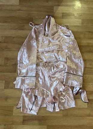 Комплект тройка пижама + халат
