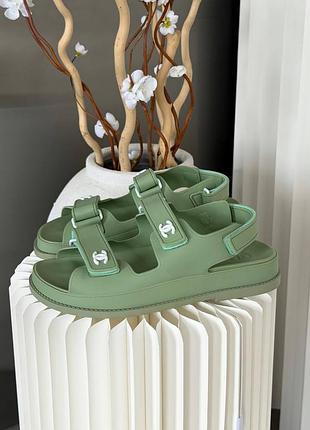 Chanel ''dad"" sandals green premium