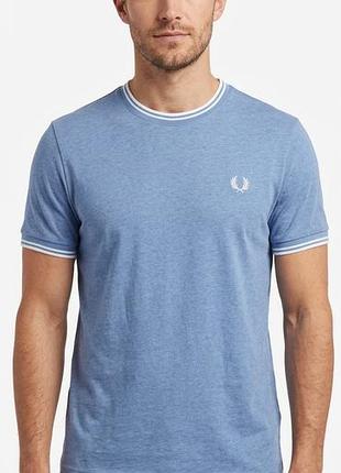 Чоловіча футболка fred perry twin tipped (m) / оригінал з вишитим логотипом
