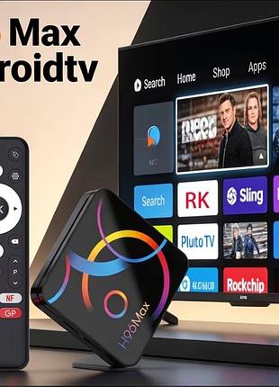 Смарт тв приставка h96 max android tv (android 14)