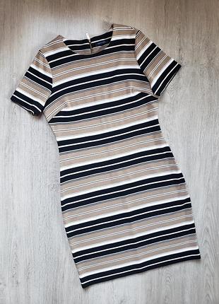 Платье Tommy hilfiger в горизонтальную полоску с золотой нитью 12-14 р-ру.