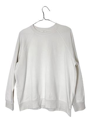 Білий базовий світшот реглан h&m