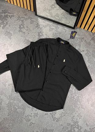 Чоловічий літній костюм polo ralph lauren — сорочка + штани