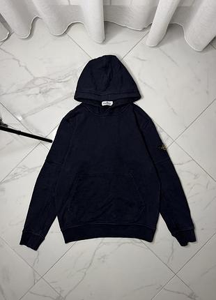 Ригінальне темно-синє худі stone island junior (14 років / 170 см)