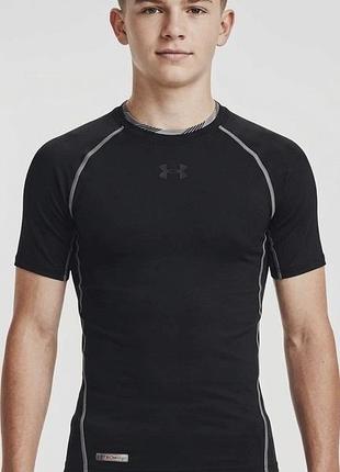 Чоловіча компресійна футболка under armour heatgear, розмір l/g/g, чорна