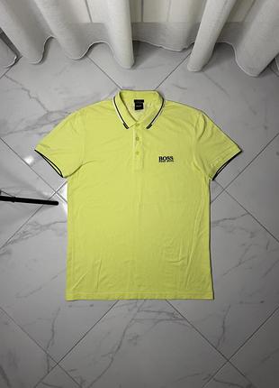 Яскраве фірмове поло boss hugo boss paddy pro (розмір l)