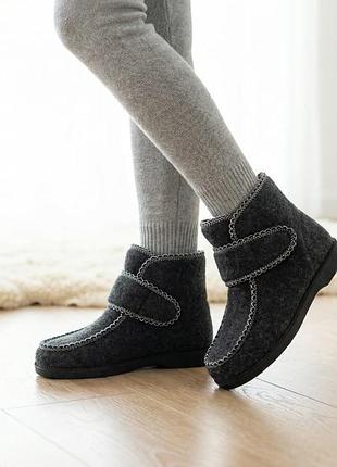 Жіночі бурки "velcro" сірі