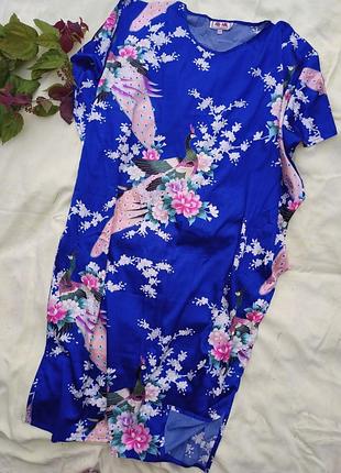 Длинное шёлковое платье в восточном стиле, 52-56разм,eastern collection.
