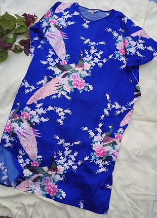 Длинное шёлковое платье в восточном стиле, 52-56разм,eastern collection.