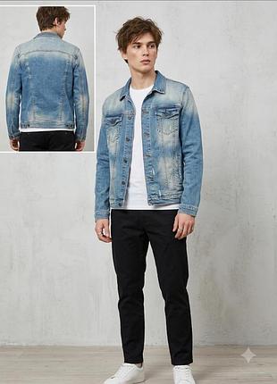 Джинсова куртка zara jeans (xl) — оригінал, відмінний стан
