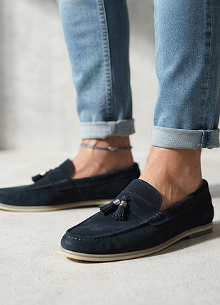 Чоловічі лофери з китицями river island (handmade in portugal) — 45 розмір