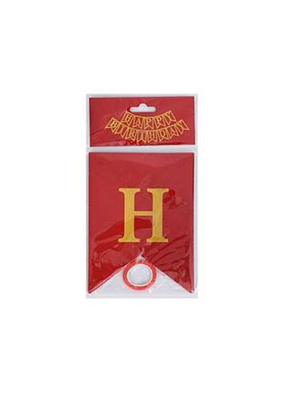 Гирлянда с флажками "happy birthday" mk 5955(red) красный