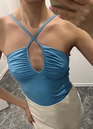 Ефектне блакитне боді h&m — абсолютно нове!