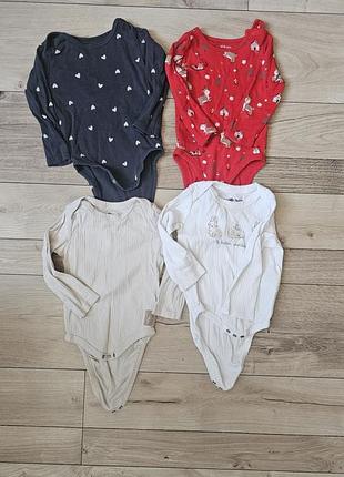 Комплект сет лот боди с длинным рукавом 74 см 80 см 9 - 12 месяцев h&amp;m so cute lcw