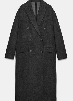 Must have! дуже стильне довге шерстяне пальто від іспанського бренду zara.
