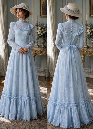 👑 ексклюзив💥королевское викторианское платье michka marjak эдвардианский раритет хлопковое ришелье,винтажное антикварное платье в стиле прерий 1970х