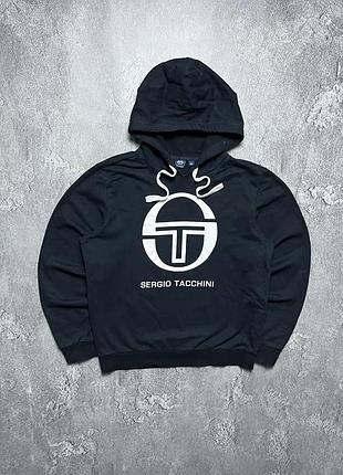 Vintage винтажное худи sergio tacchini сергио таччини big logo size m размер м